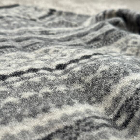 Eddie Bauer Womens S Gray Fair Isle Nordic Lamb’s Wool Sweater Elbow Patches - Picture 9 of 10